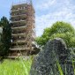 Innishannon church tower in scaffolding Building conservation Cork