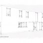Sketch drawing of the house design one off house drawing