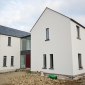 Rear view of completed home