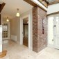 Salvaged brick entrance