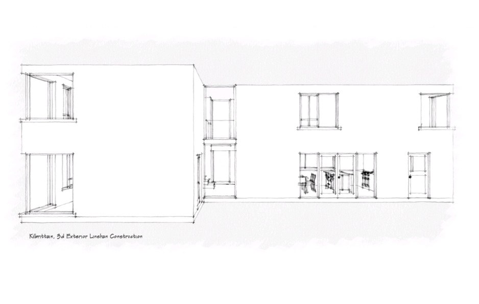 Sketch drawing of the house design new build house drawing