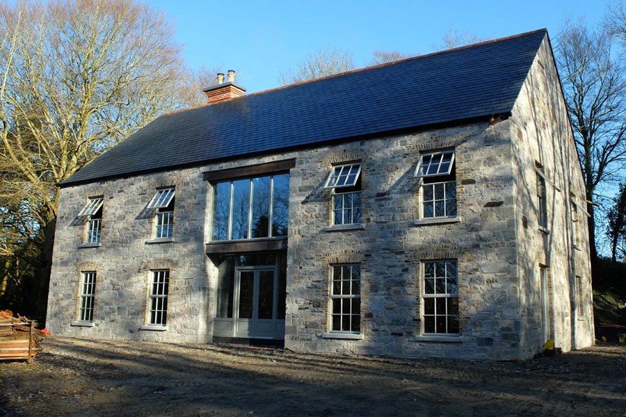 linehan construction stone building new built stone brick construction
