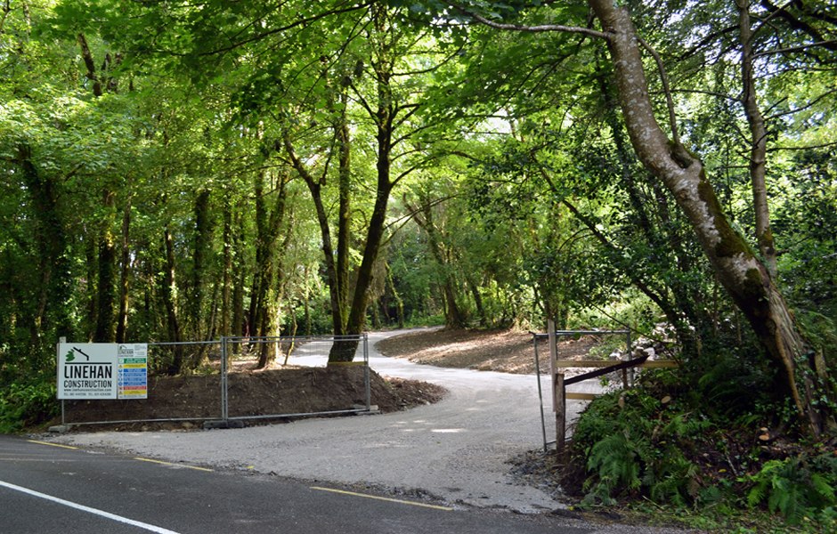 linehan construction landscape services landscape road entrance cork new build
